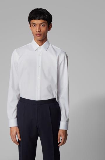 Koszula BOSS Slim Fit Białe Męskie (Pl13108)
